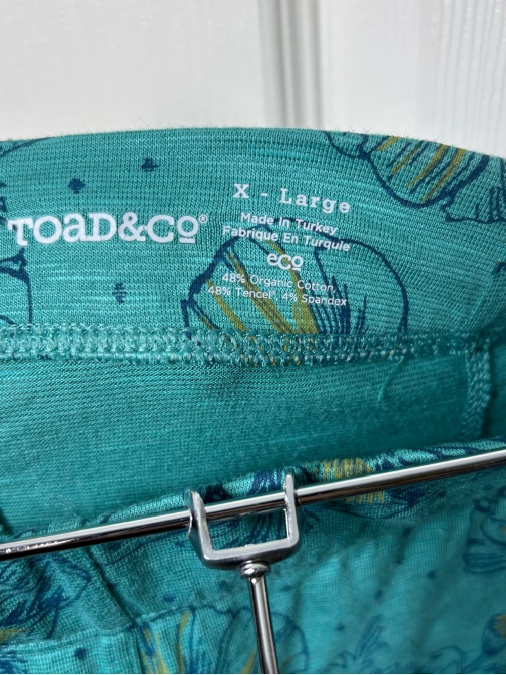 Horny Toad & Co Chachacha Skirt Womens XL Turquoise Floral Organic Cotton Beach - Picture 3 of 6